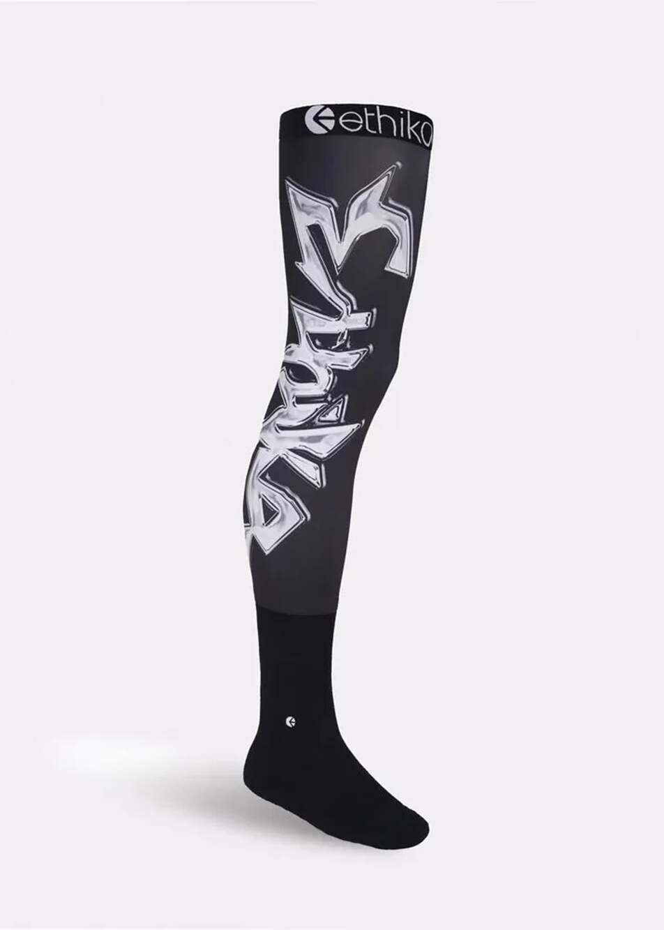 Ethika Mens Moto Sock Flash Size M Black